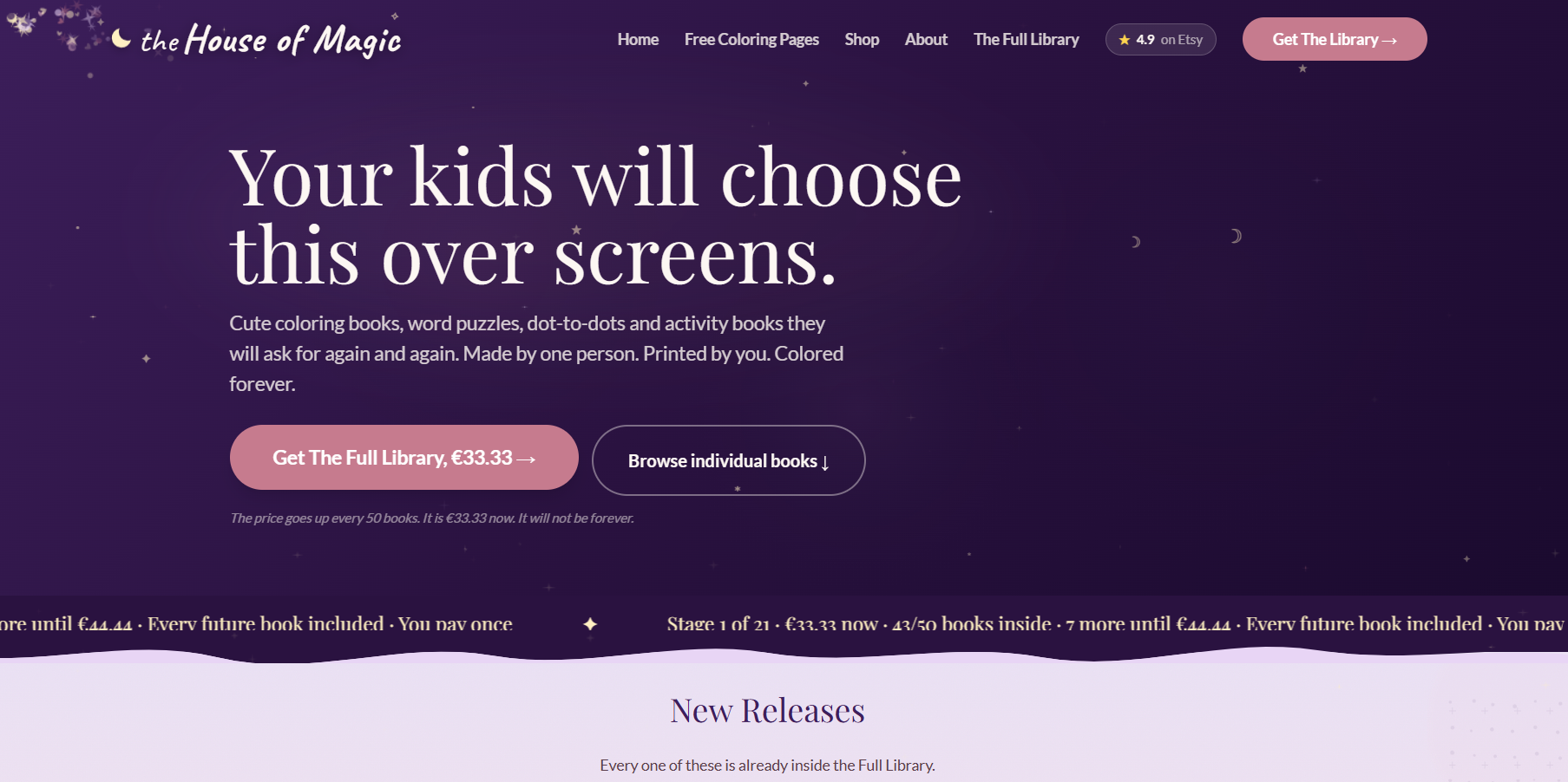 Screenshot of thehouseofmagic.shop